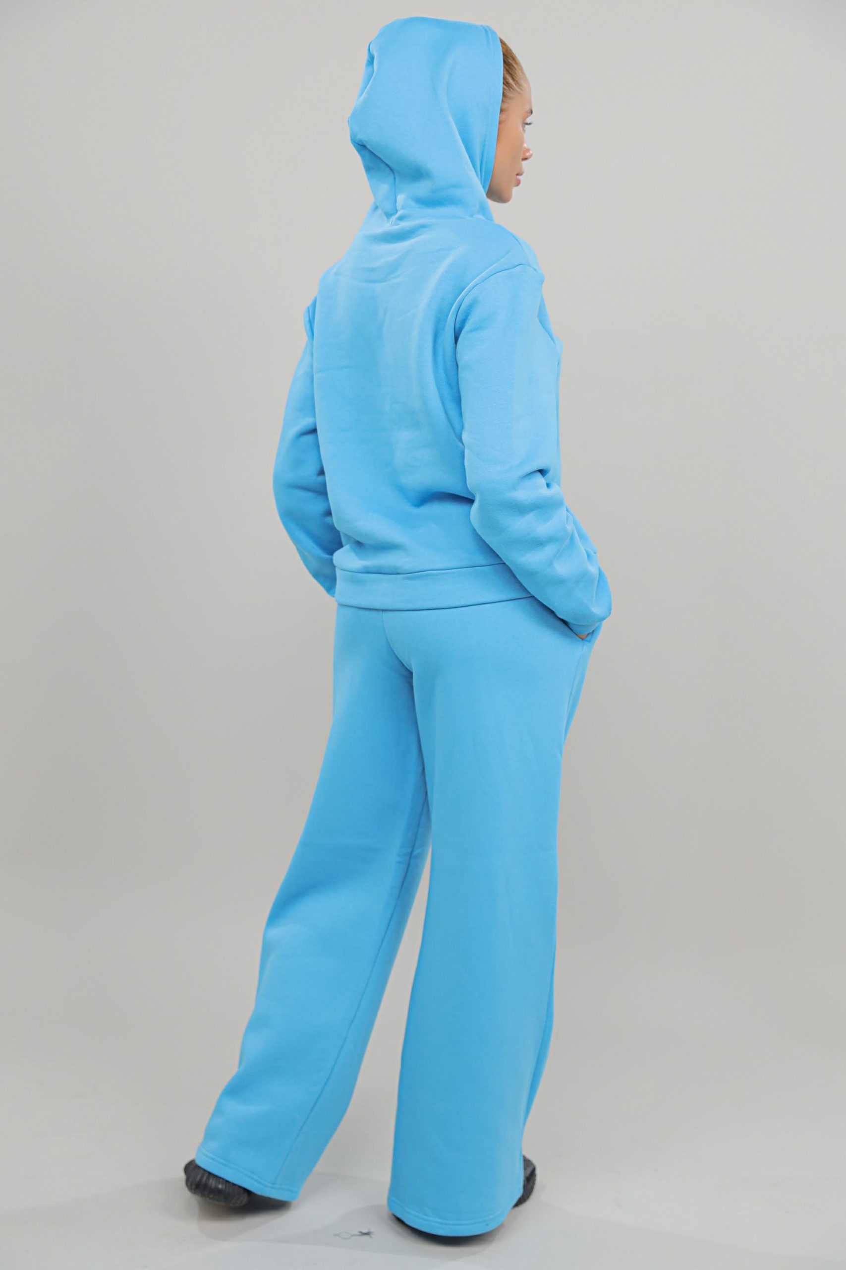 Trening: Hanorac si pantaloni evazati LADY BLUE - Image 2