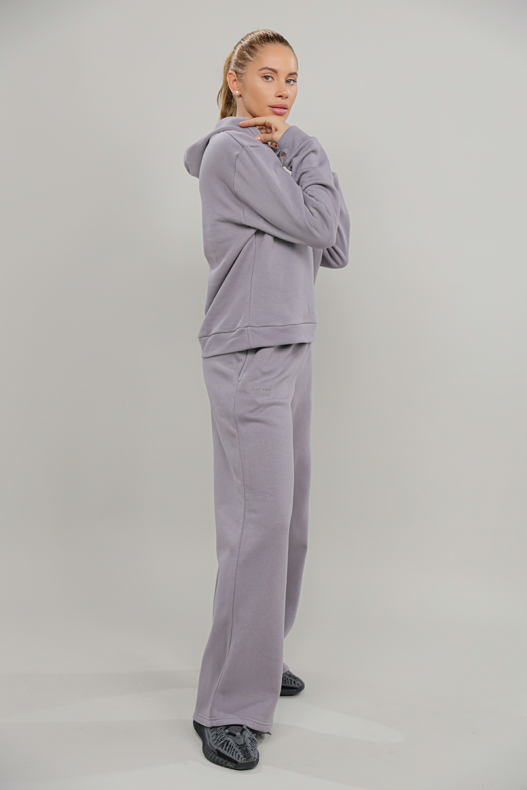 Trening: Hanorac si pantaloni evazati LADY GRAY - Image 2