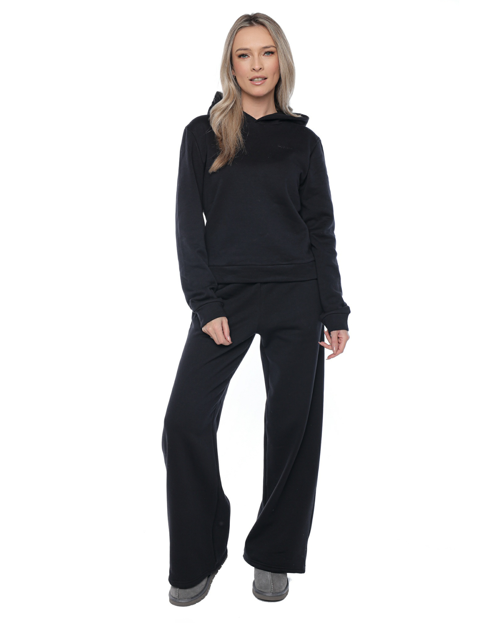 Trening: Hanorac si pantaloni evazati LADY BLACK - Image 4