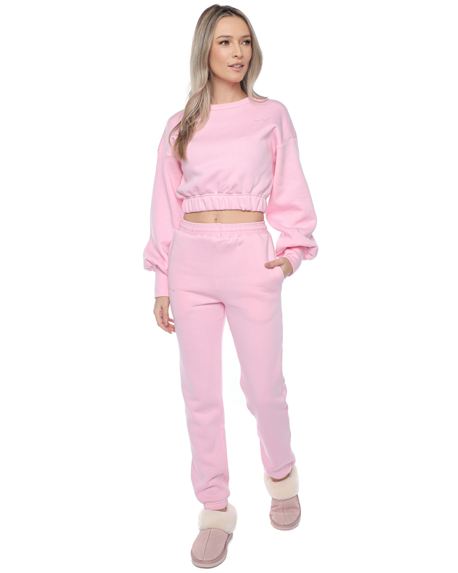 Trening: Bluza si pantaloni cu elastic LADY PINK - Image 2