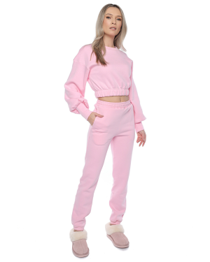 Trening: Bluza si pantaloni cu elastic LADY PINK