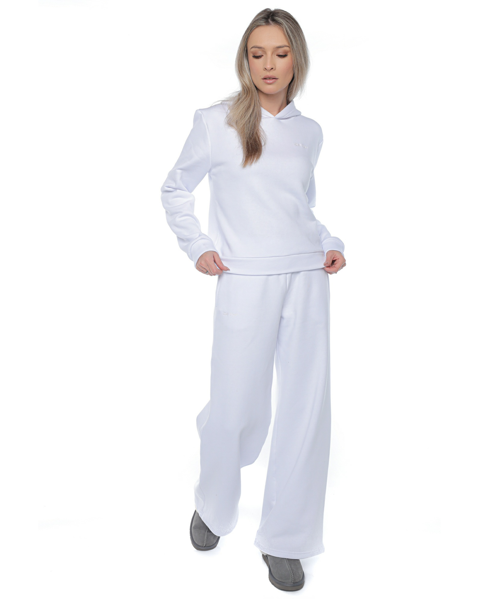 Trening: Hanorac si pantaloni evazati LADY WHITE - Image 3